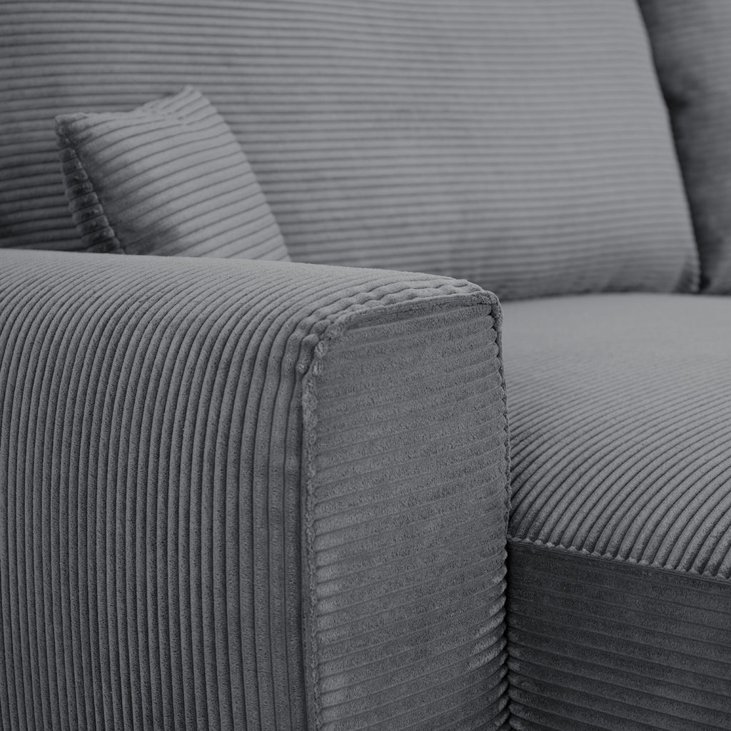 CÓPIA TESTE - Sofá cama com chaise longue reversível verde LAUREN (Cópia) - Gato Preto