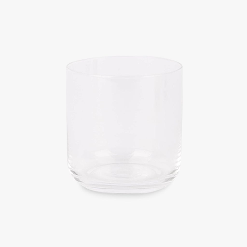 Copo Baixo Transparente RETRO - Gato Preto