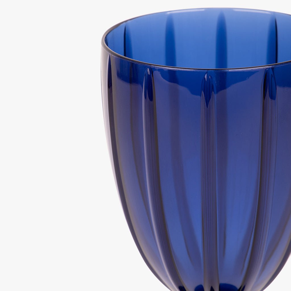 Copo de Acrílico com Pé Azul 410 ml VITORIA - Gato Preto