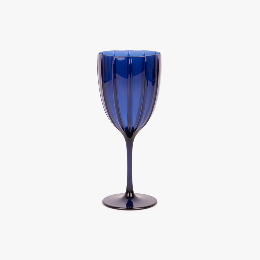 Copo de Acrílico com Pé Azul 410 ml VITORIA - Gato Preto