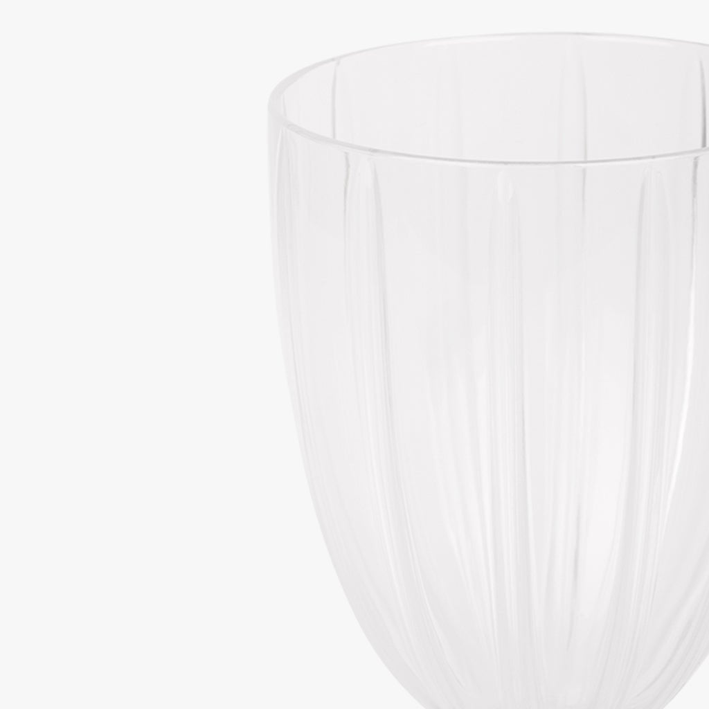 Copo de Acrílico com Pé Transparente 410 ml VITORIA - Gato Preto