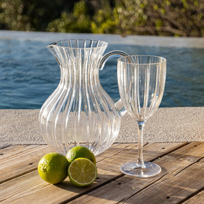 Copo de Acrílico com Pé Transparente 410 ml VITORIA - Gato Preto