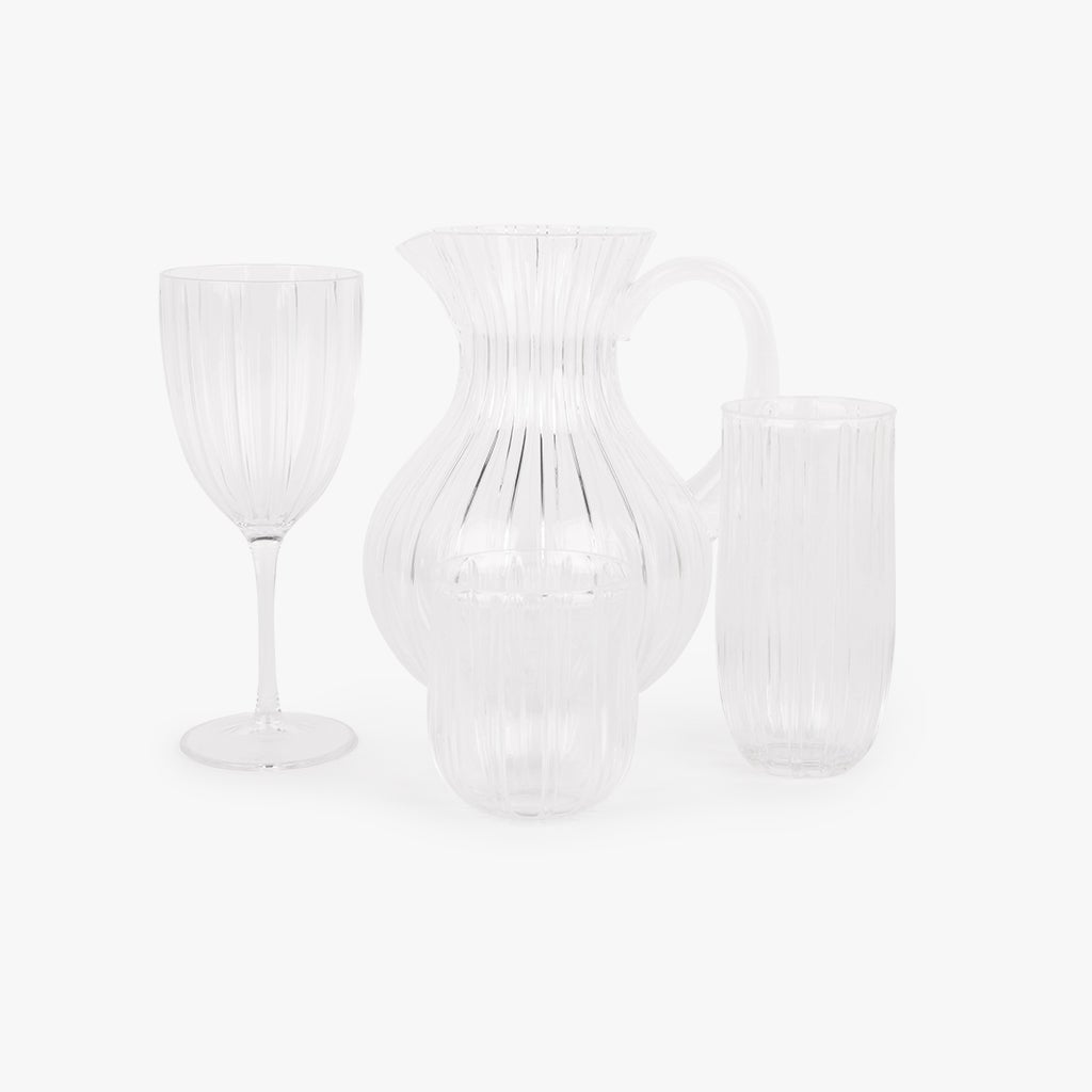 Copo de Acrílico com Pé Transparente 410 ml VITORIA - Gato Preto