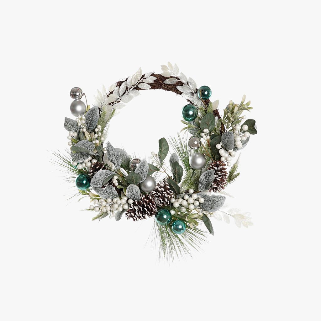 Coroa Natal Azul CELESTIAL - Gato Preto