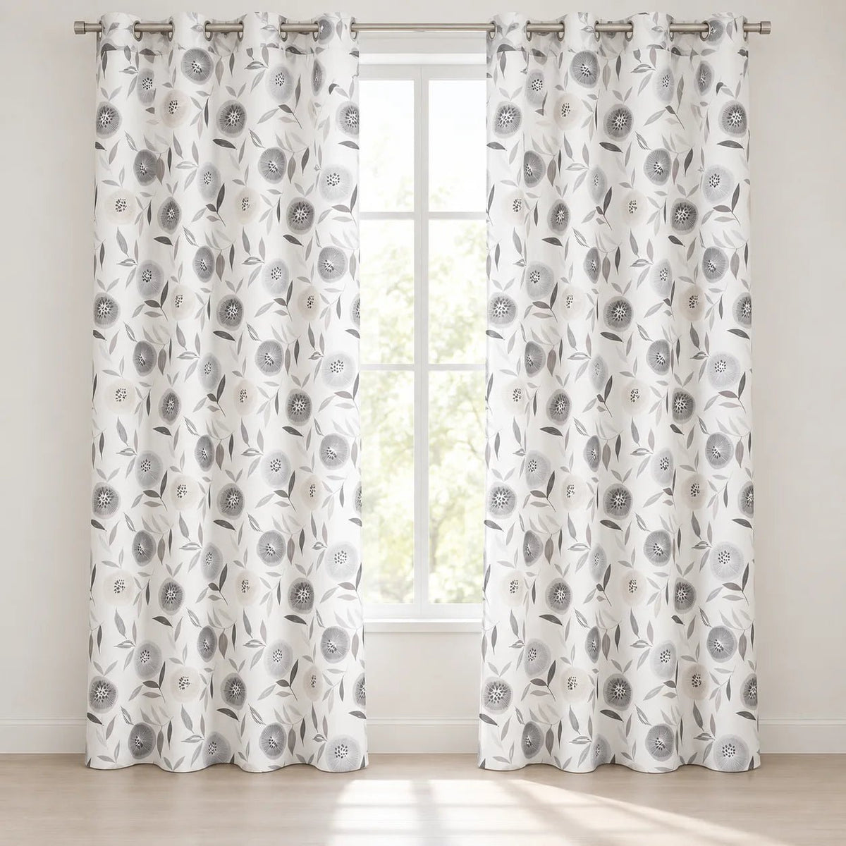 Cort Flor Abstrata 140x260 FLOREA - Gato Preto