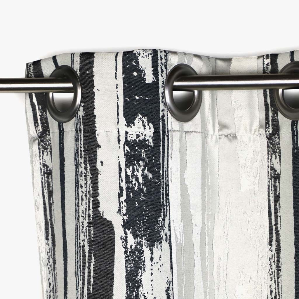 Cortinado Abstrato Preto e Cinza LAKI - Gato Preto