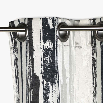 Cortinado Abstrato Preto e Cinza LAKI - Gato Preto