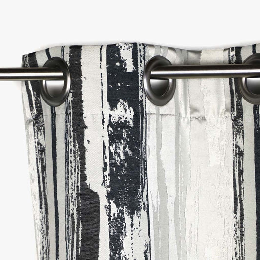 Cortinado Abstrato Preto e Cinza LAKI - Gato Preto