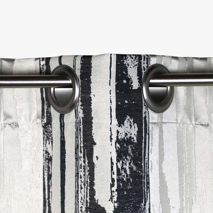 Cortinado Abstrato Preto e Cinza LAKI - Gato Preto