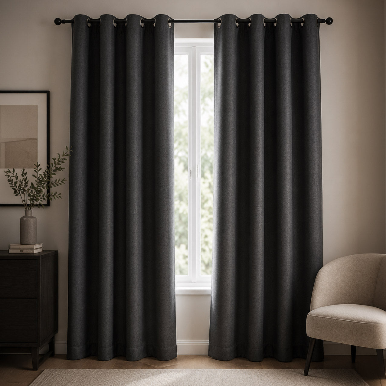 Cortinado Blackout Antracite TALIN - Gato Preto