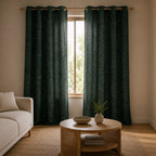 Cortinado Chenile Verde INDIE - Gato Preto