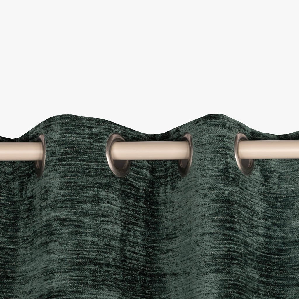 Cortinado Chenile Verde INDIE - Gato Preto