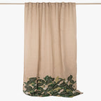 Cortinado de Linho Bege com Folhas GREEN SENSE - Gato Preto