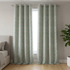 Cortinado Opaco ZigZag Verde HERITAGE - Gato Preto