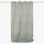 Cortinado Opaco ZigZag Verde HERITAGE