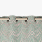 Cortinado Opaco ZigZag Verde HERITAGE - Gato Preto