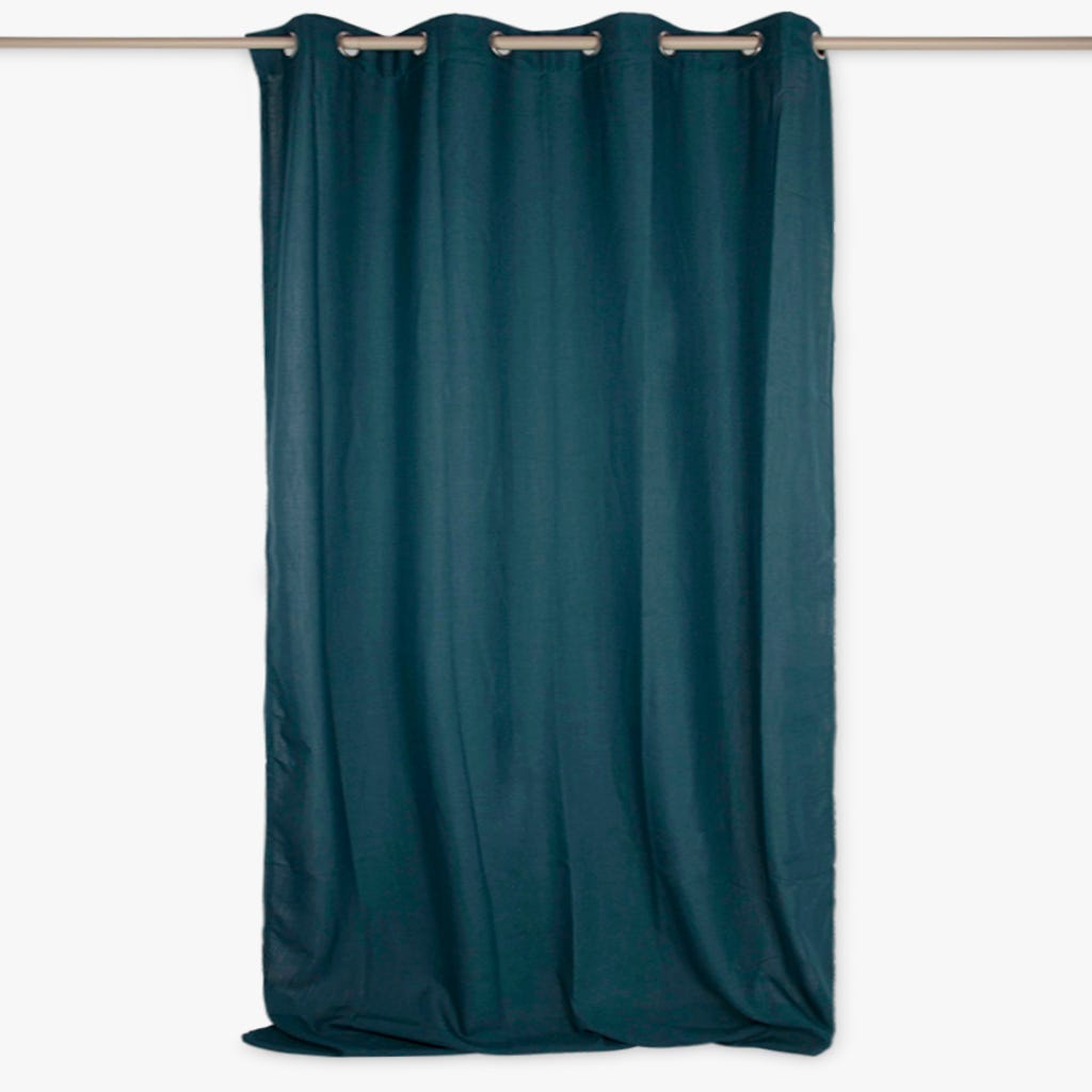 Cortinado Semi Opaco Turquesa Escuro 4EVERYDAY - Gato Preto