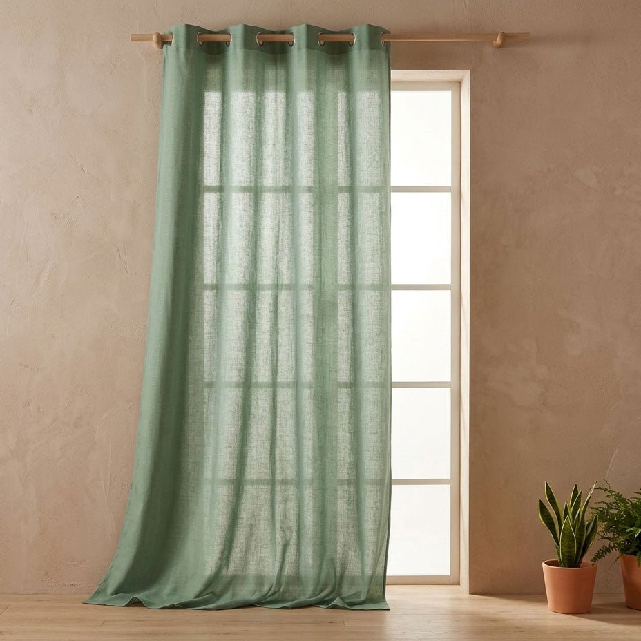 Cortinado Semi Opaco Verde Claro 4EVERYDAY - Gato Preto