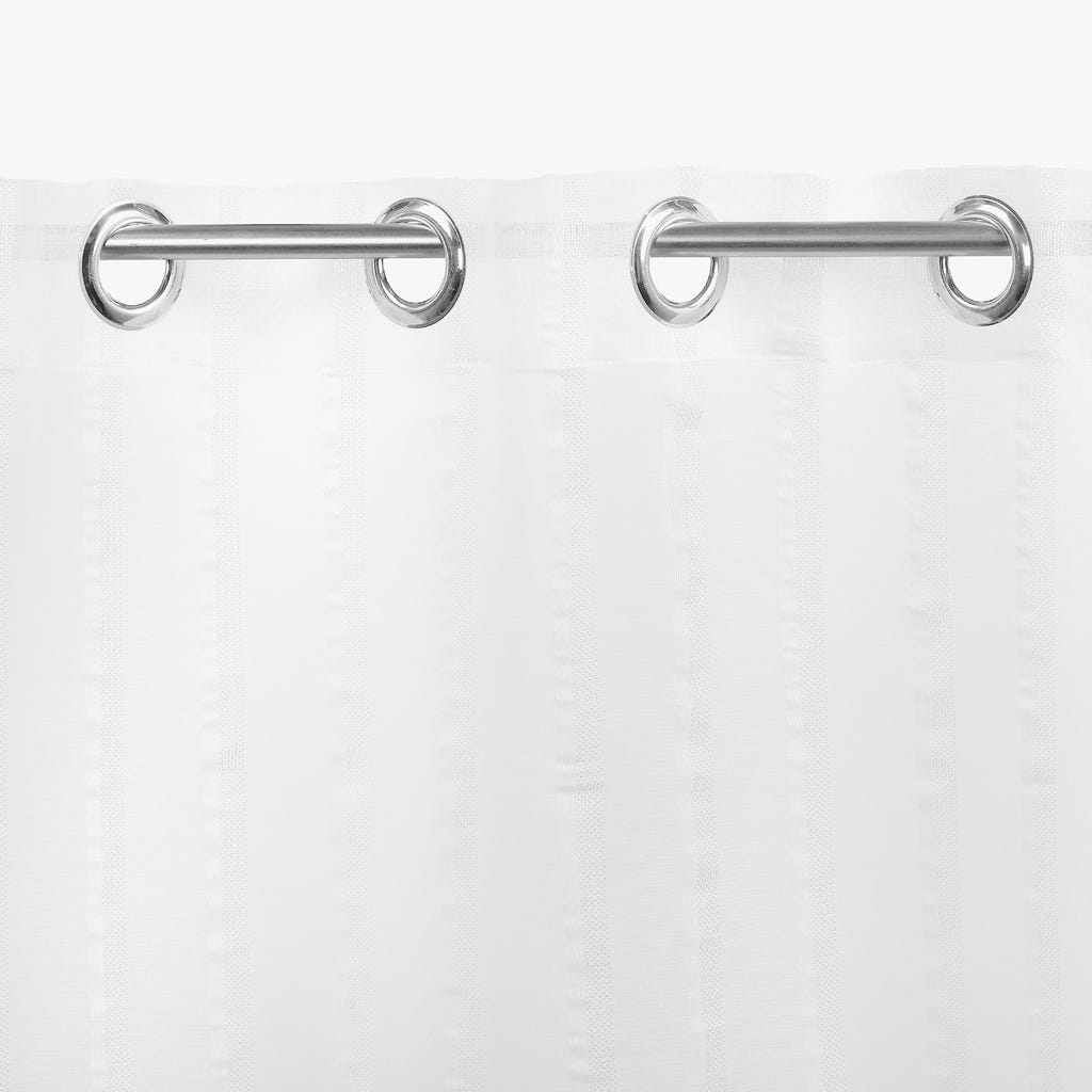 Cortinado Transparente Branco SANDSTONE - Gato Preto