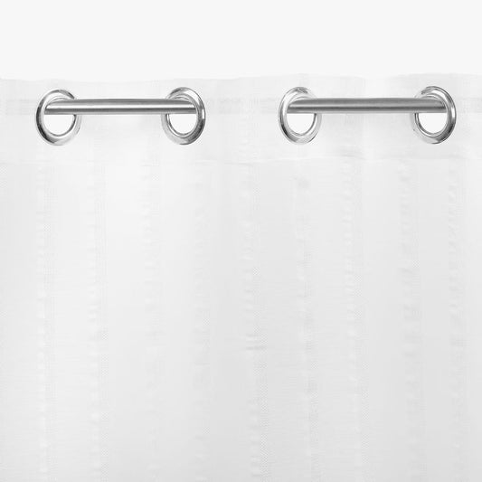 Cortinado Transparente Branco SANDSTONE - Gato Preto