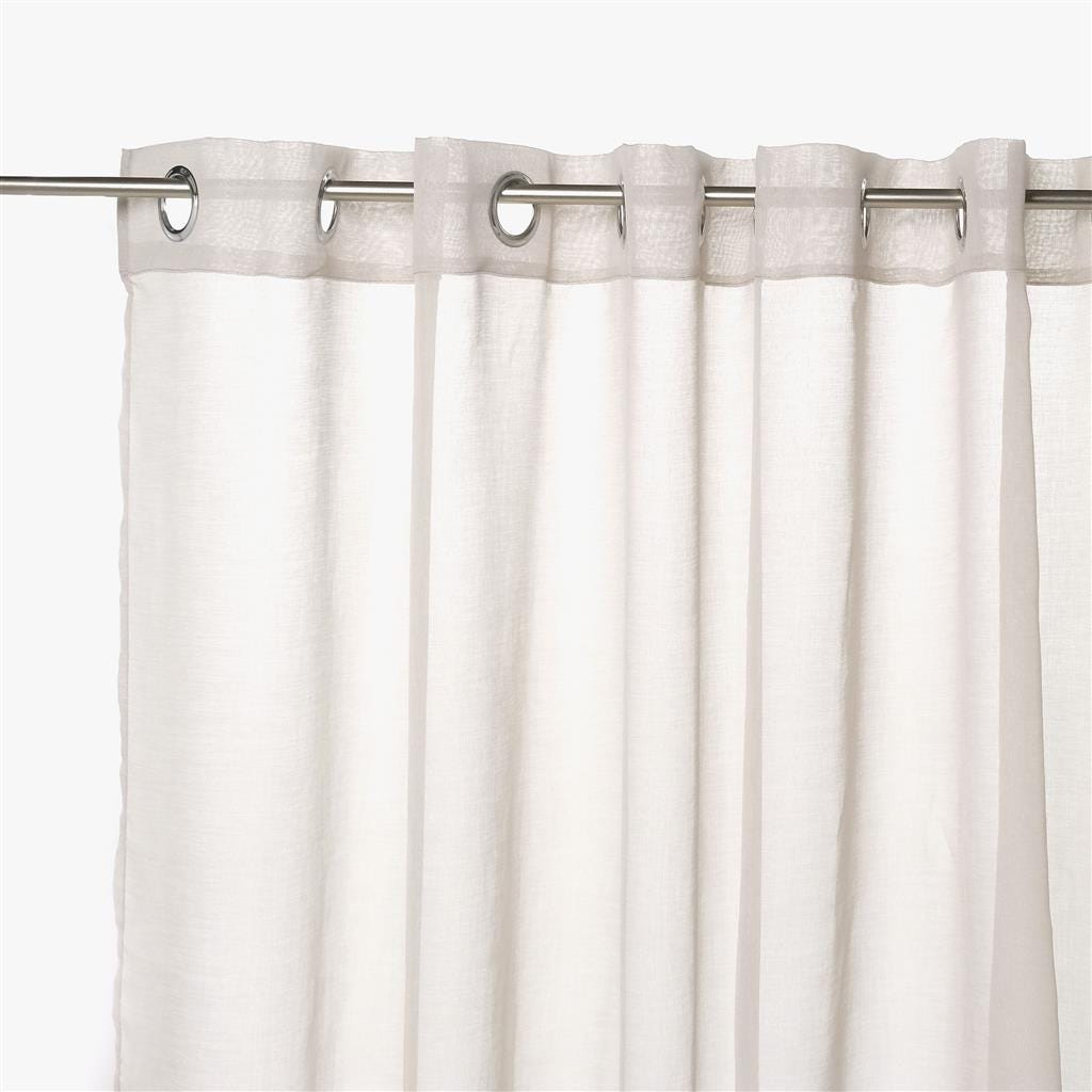 Cortinado Transparente Cinzento 4EVERYDAY - Gato Preto