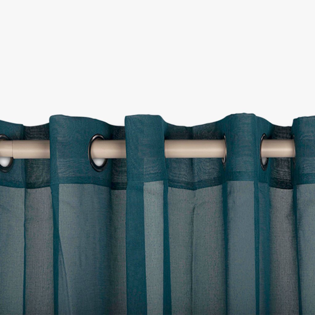 Cortinado Transparente Turquesa Escuro 4EVERYDAY - Gato Preto