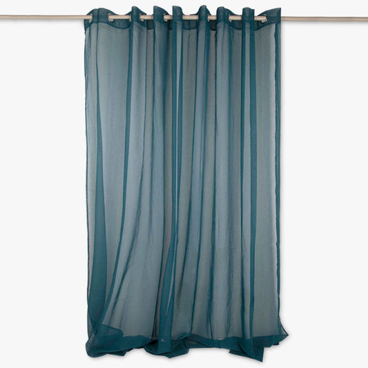 Cortinado Transparente Turquesa Escuro 4EVERYDAY - Gato Preto