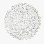 Decoração de Parece Redonda Branco Decapé MANDALA - Gato Preto