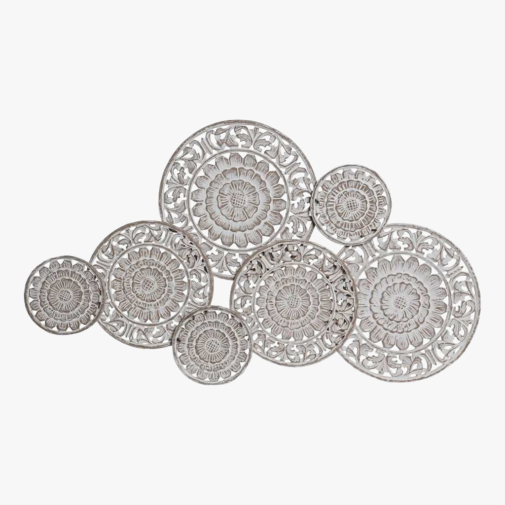 Decoração de Parede Branco Decapé MANDALA - Gato Preto