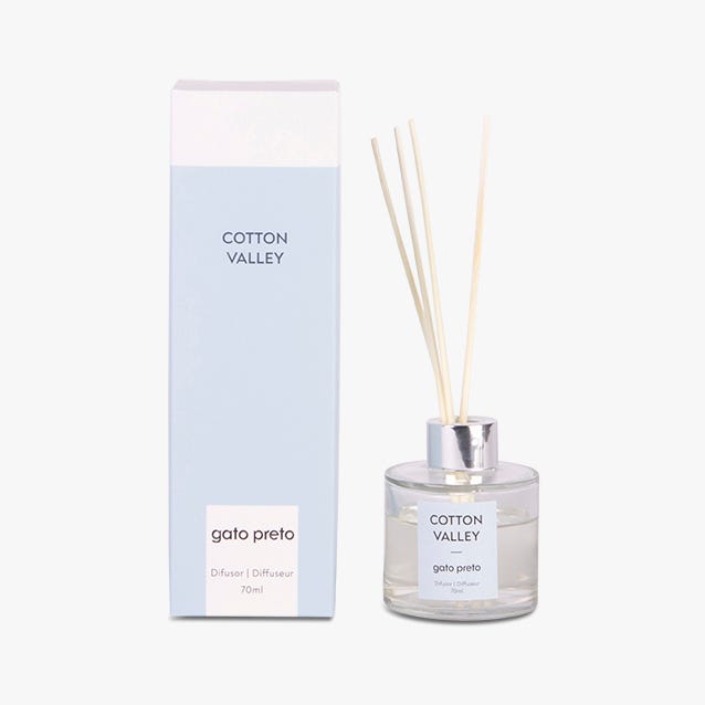 Difusor de Fragrância Clean Cotton 70ml PRIME ESSENCE - Gato Preto