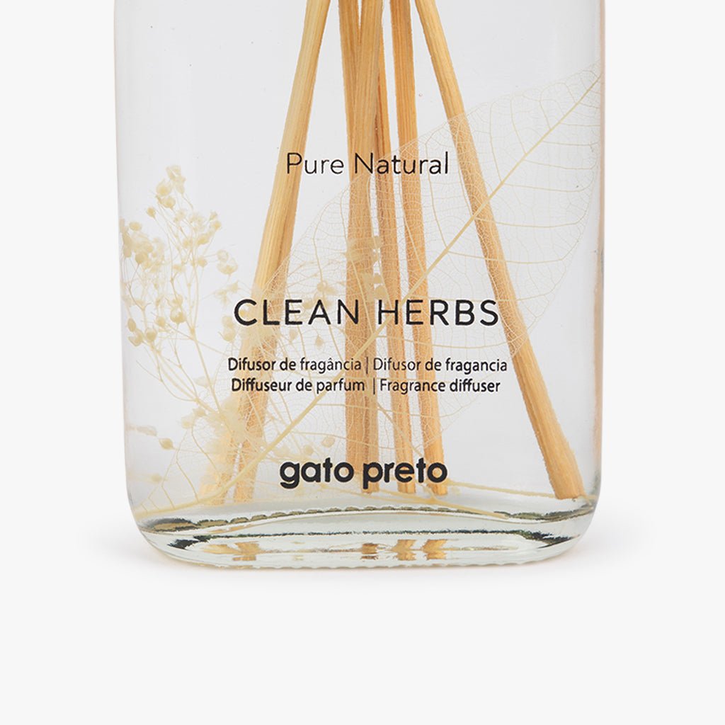 Difusor de Fragrância Clean Herbs 180ml PURE NATURAL - Gato Preto