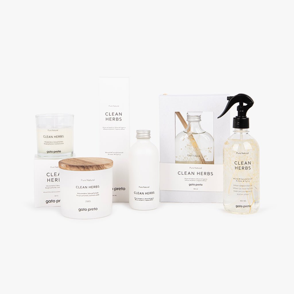 Difusor de Fragrância Clean Herbs 240ml PURE NATURAL - Gato Preto