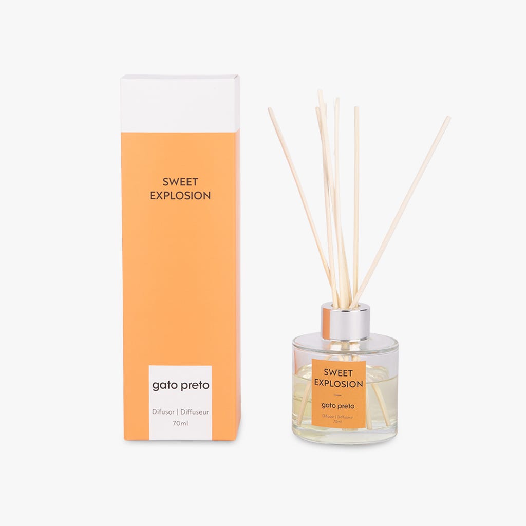 Difusor de Fragrância Sweet Explosion 70ml PRIME ESSENCE - Gato Preto
