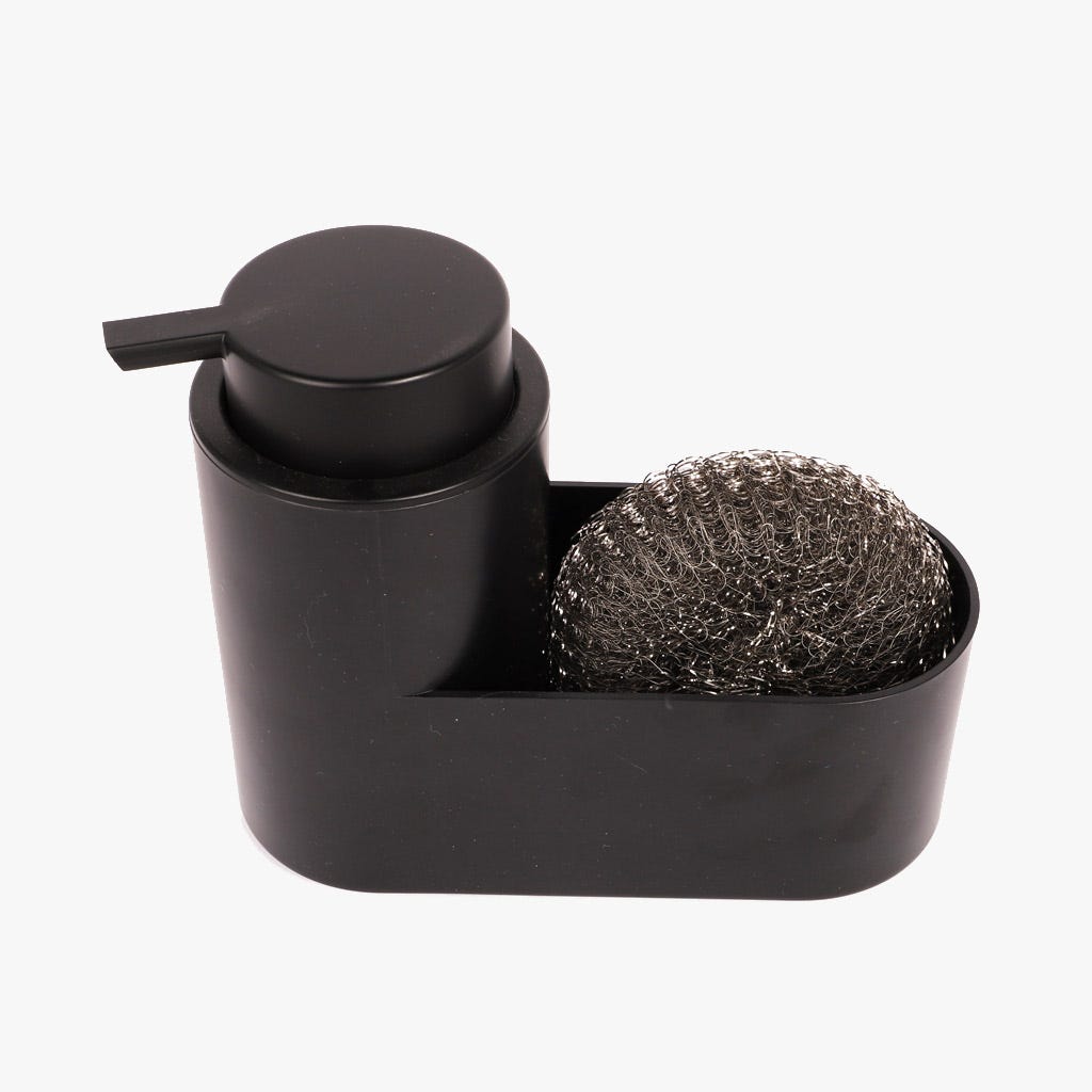 Doseador com esfregão preto ALL BLACK - Gato Preto