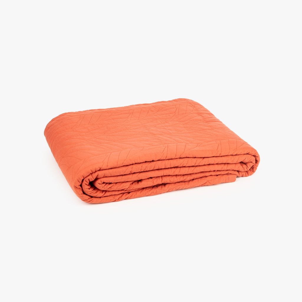 Edredão com Pesponto de Folha Terracota 180x250 HOMY