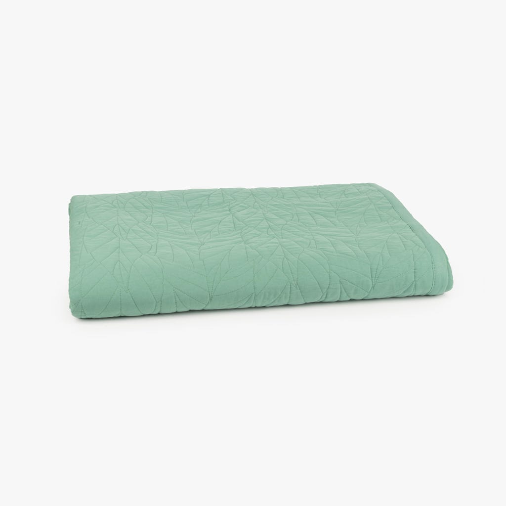 Edredão microfibra verde 180x250 AURA - Gato Preto