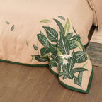 Edredão para Cama Linho e Algodão com Folhas GREEN SENSE - Gato Preto