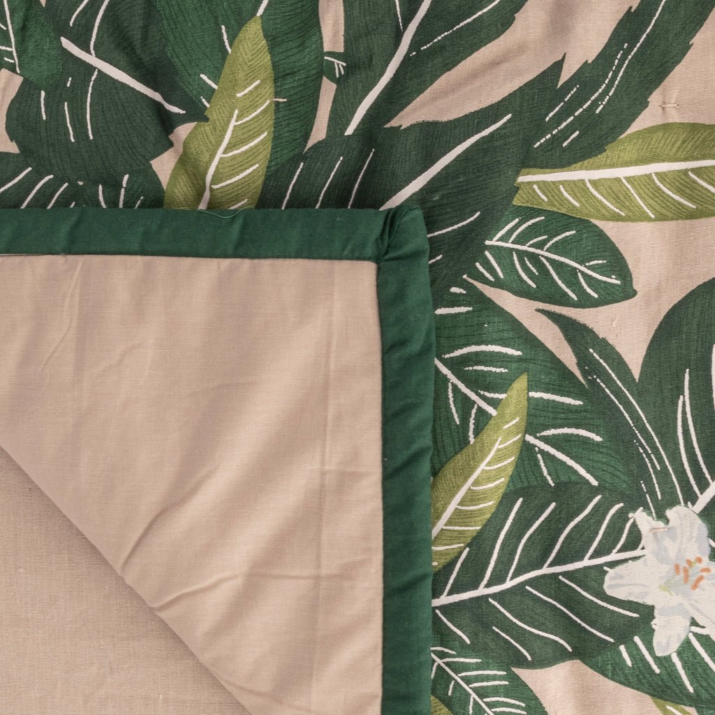 Edredão para Cama Linho e Algodão com Folhas GREEN SENSE - Gato Preto