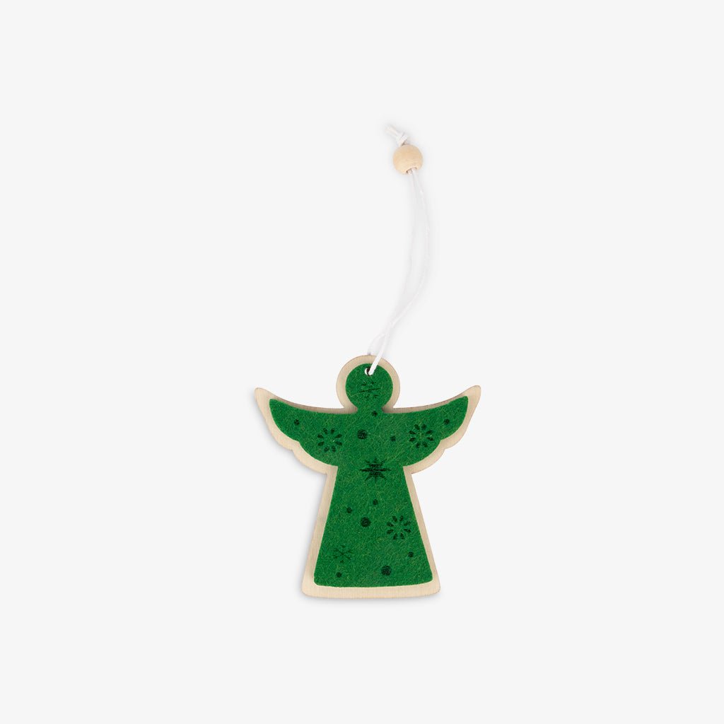 Enfeite de feltro de Anjo Verde KITSCH - Gato Preto