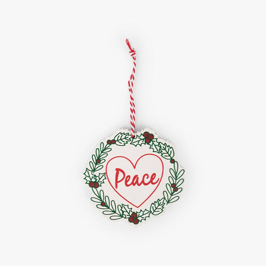 Enfeite de Natal com Coroa Peace KITSCH - Gato Preto