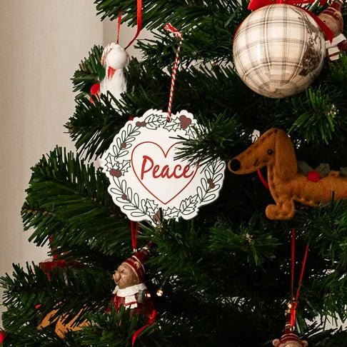 Enfeite de Natal com Coroa Peace KITSCH - Gato Preto