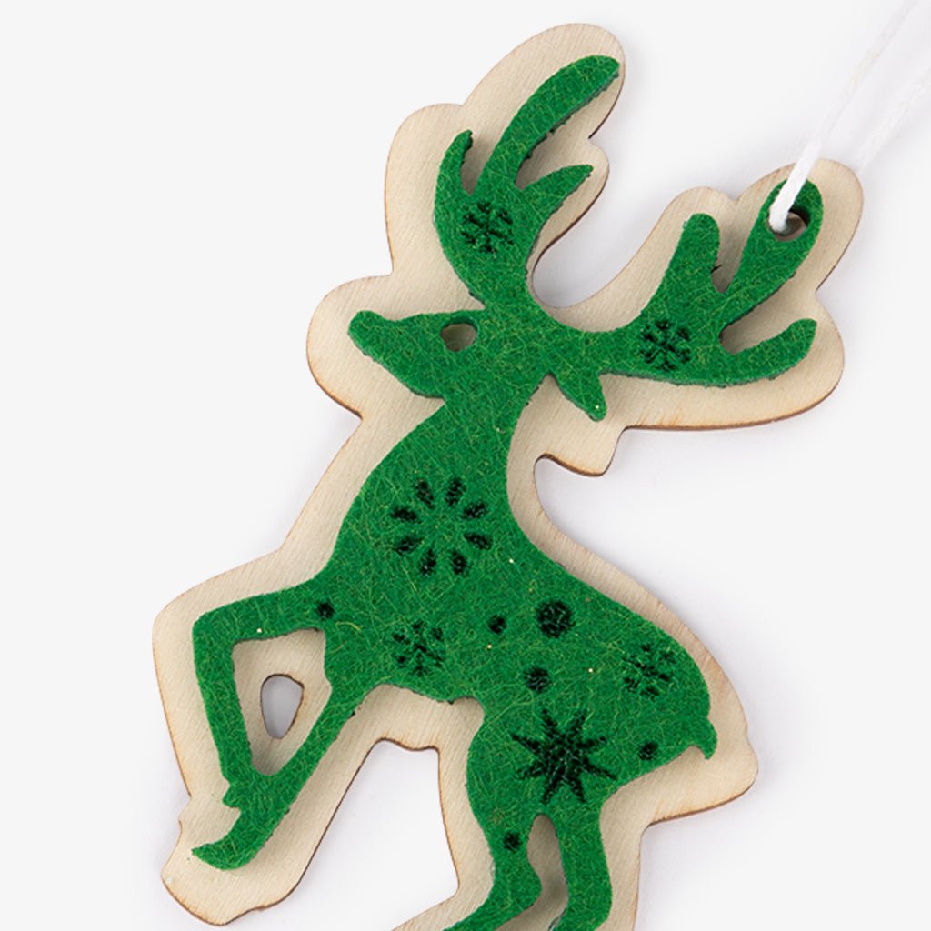 Enfeite de Natal com Rena Verde KITSCH - Gato Preto