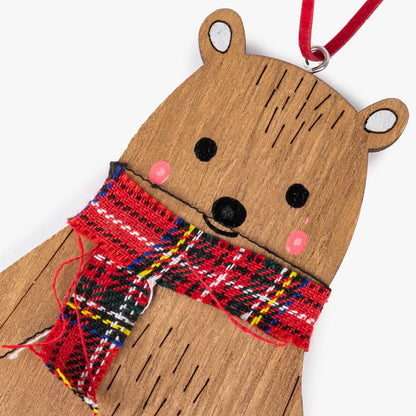 Enfeite de Natal com Urso e Cachecol COZY - Gato Preto