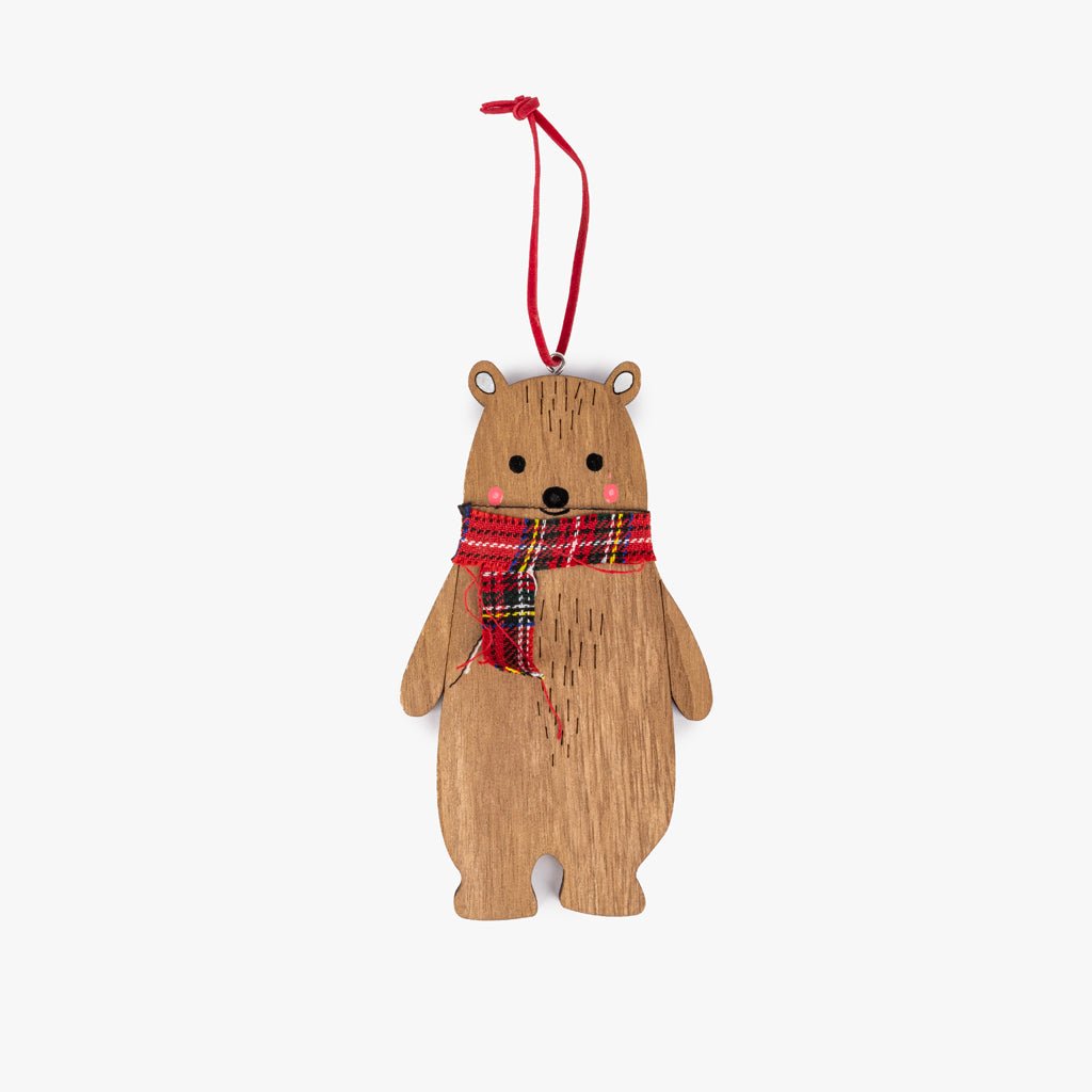 Enfeite de Natal com Urso e Cachecol COZY - Gato Preto
