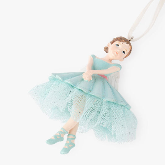 Enfeite de Natal de Bailarina Azul KITSCH - Gato Preto