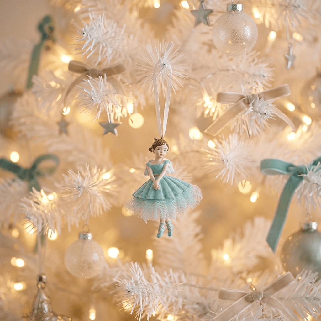 Enfeite de Natal de Bailarina Azul KITSCH - Gato Preto
