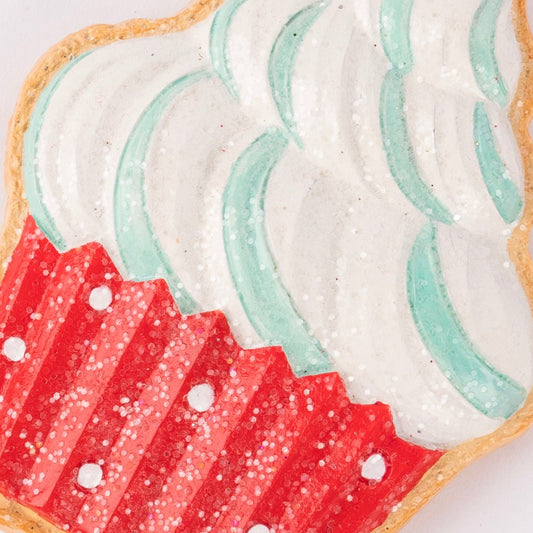 Enfeite de Natal de Bolacha Cupcake COZY - Gato Preto