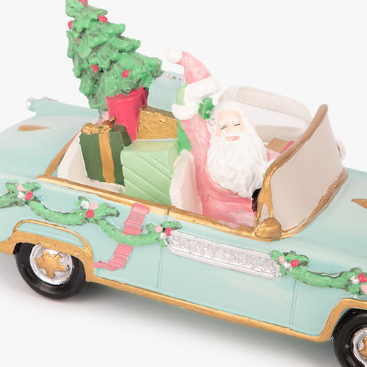 Enfeite de Natal de Carro Azul KITSCH - Gato Preto