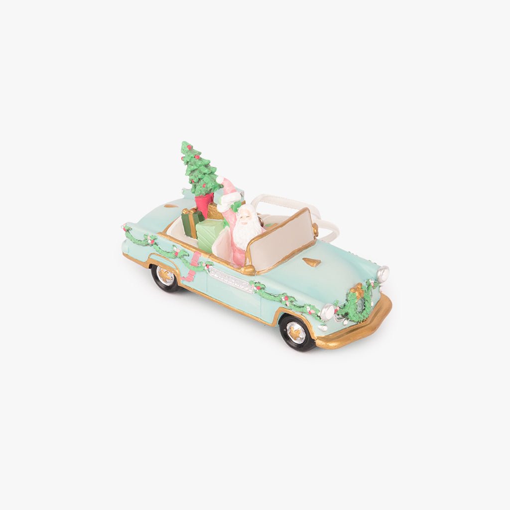 Enfeite de Natal de Carro Azul KITSCH - Gato Preto