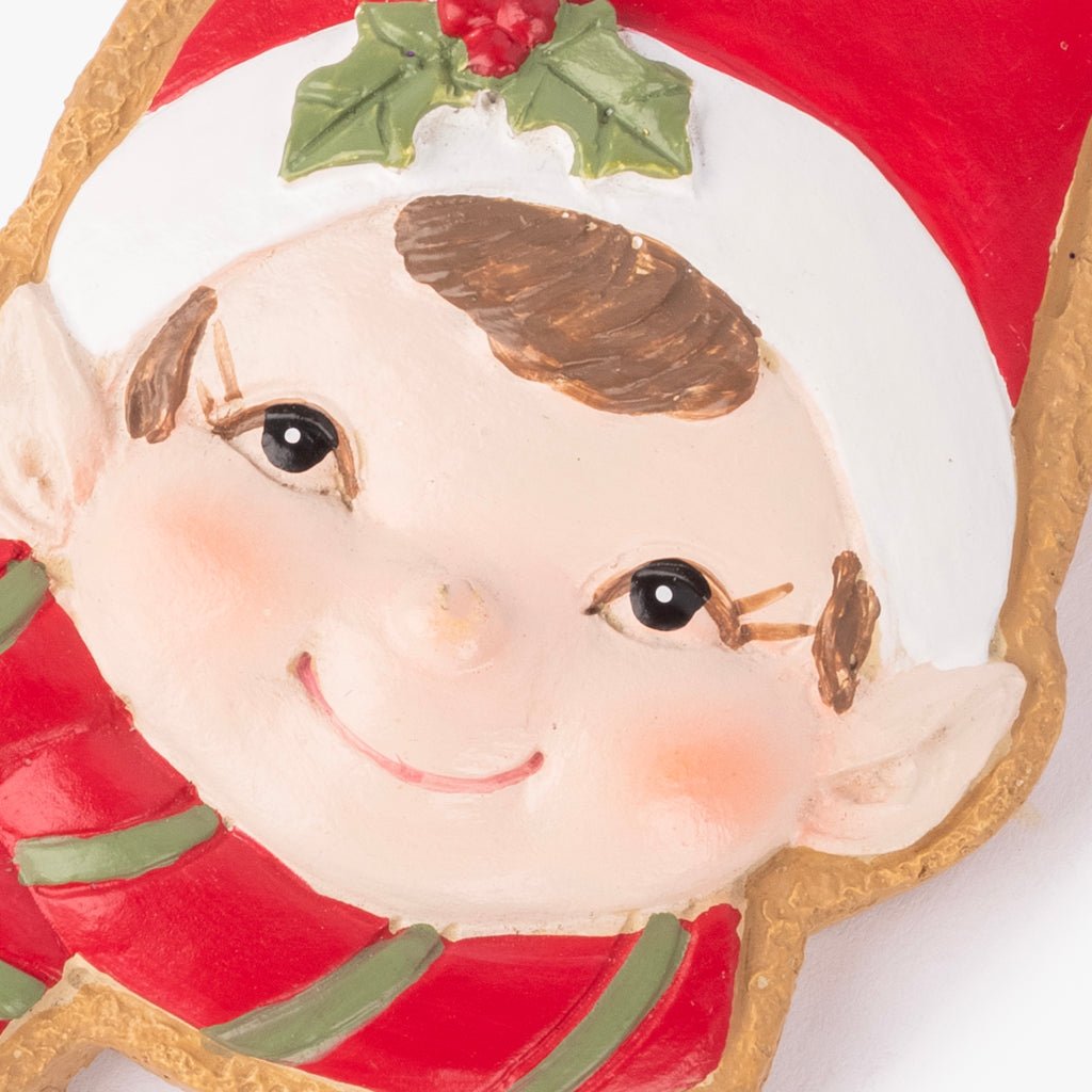 Enfeite de Natal de Elfo de Bolacha COZY - Gato Preto